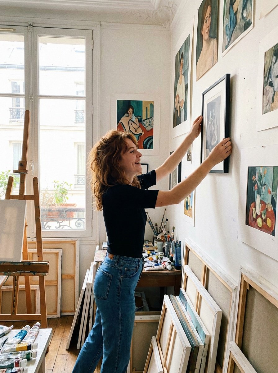 Sophie in the gallery