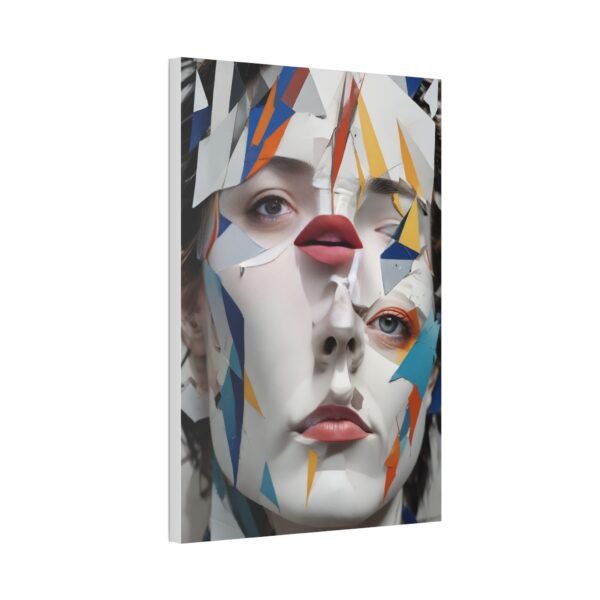 Abstract Fragmented Face Canvas Print — Surreal Modern Wall Art