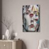 Abstract Fragmented Face Canvas Print — Surreal Modern Wall Art