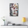 Abstract Fragmented Face Canvas Print — Surreal Modern Wall Art