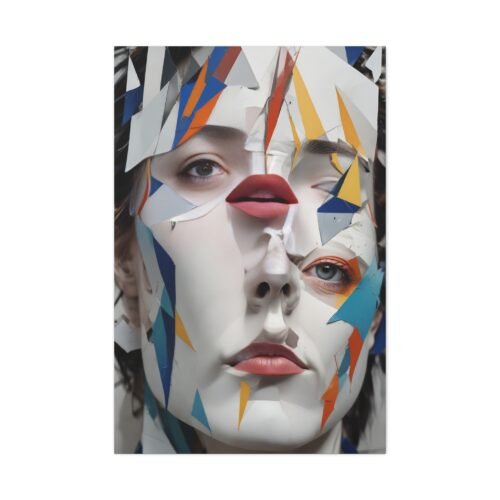 626360416459331446_2048.jpeg Abstract Fragmented Face Canvas Print — Surreal Modern Wall Art