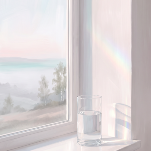 Glass Hour — minimalist digital artwork by Sofia Larsson