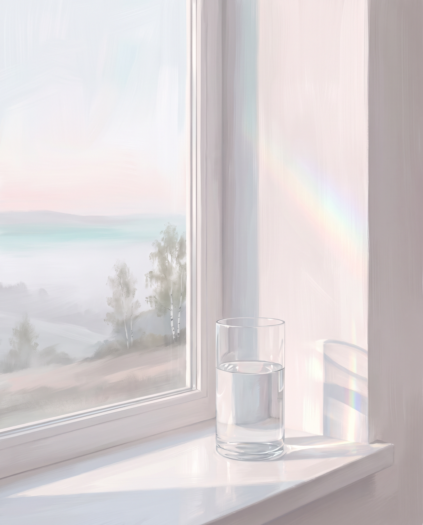 Glass Hour — minimalist digital artwork by Sofia Larsson