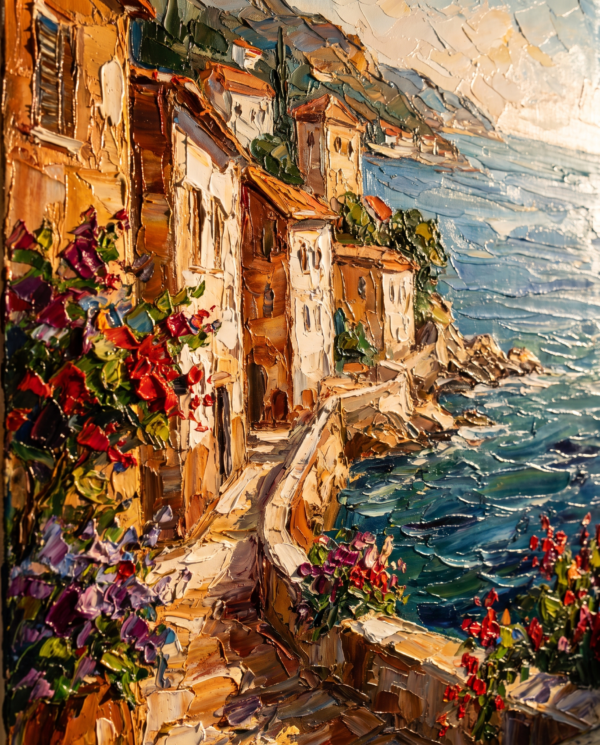 Mediterranean Heat — palette-knife oil painting by Marco Bellini Mediterranean Heat — palette-knife oil painting by Marco Bellini