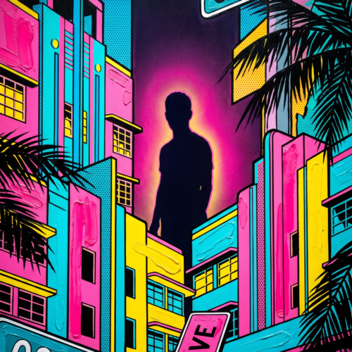 Neon Requiem — original pop art by Luna Vasquez