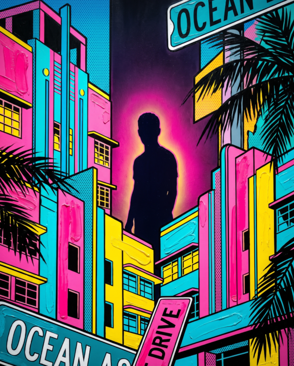 Neon Requiem — original pop art by Luna Vasquez
