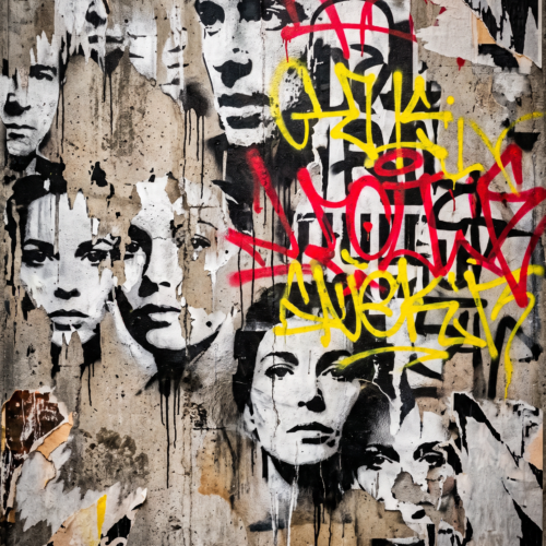 Wall Language — urban contemporary mixed-media artwork by Chris Vega (Kre8)