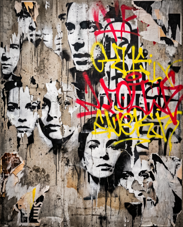 Wall Language — urban contemporary mixed-media artwork by Chris Vega (Kre8)