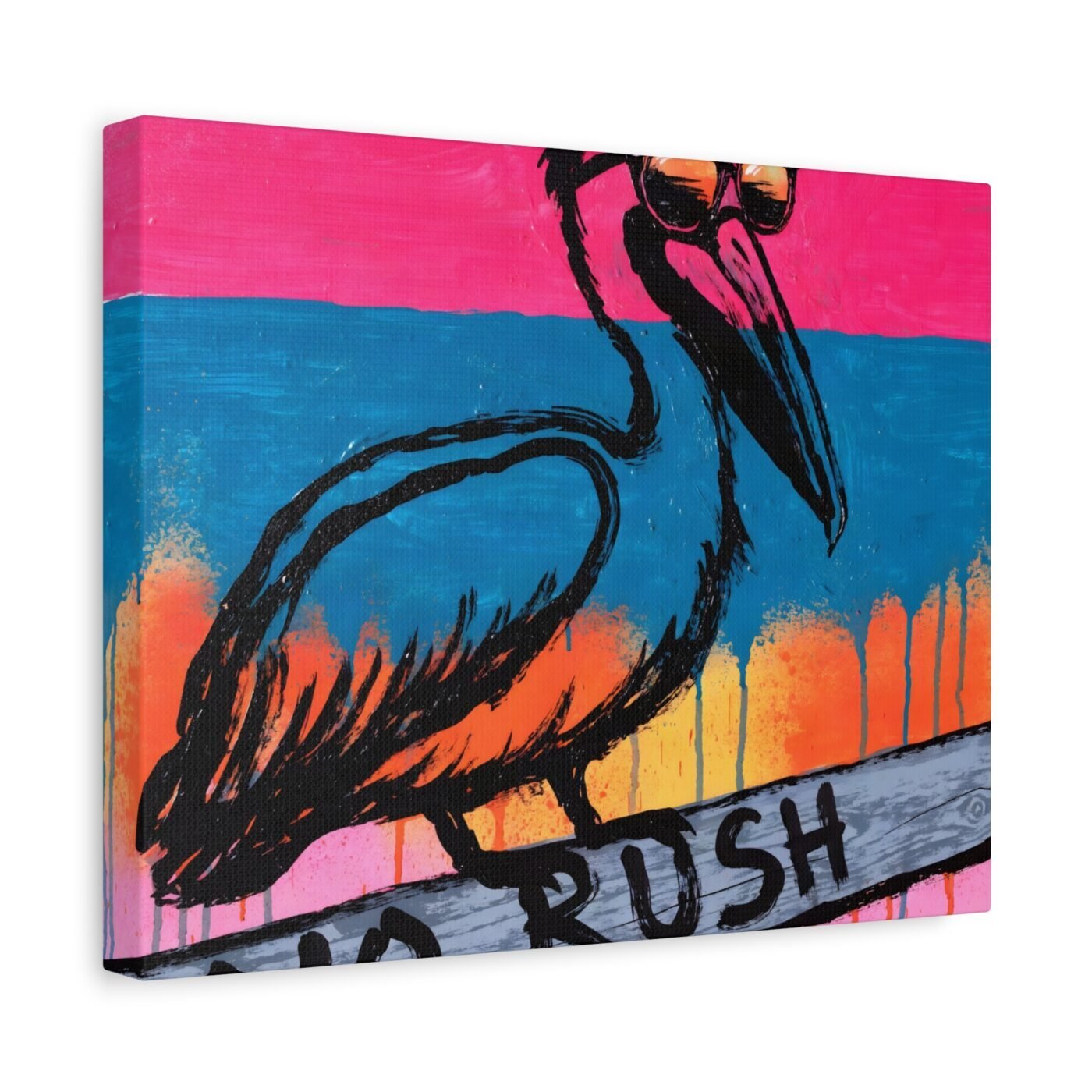 Coast Time Only: When the Bird Gets the Joke Before You Do by Chris Vega, shown in a room