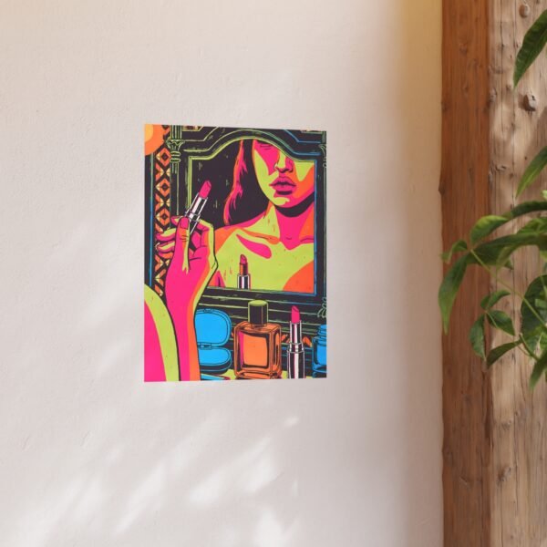Mirror Lit Neon – Luna Vasquez | Fine Art Print