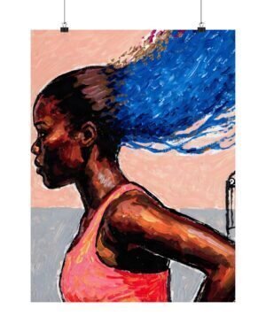 Stride Blooming Cobalt – Naomi Brooks | Fine Art Print