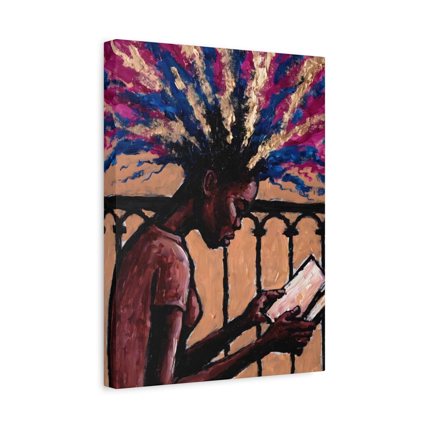 Page Turning Quiet: the bloom I keep coming back to by Naomi Brooks, shown in a room