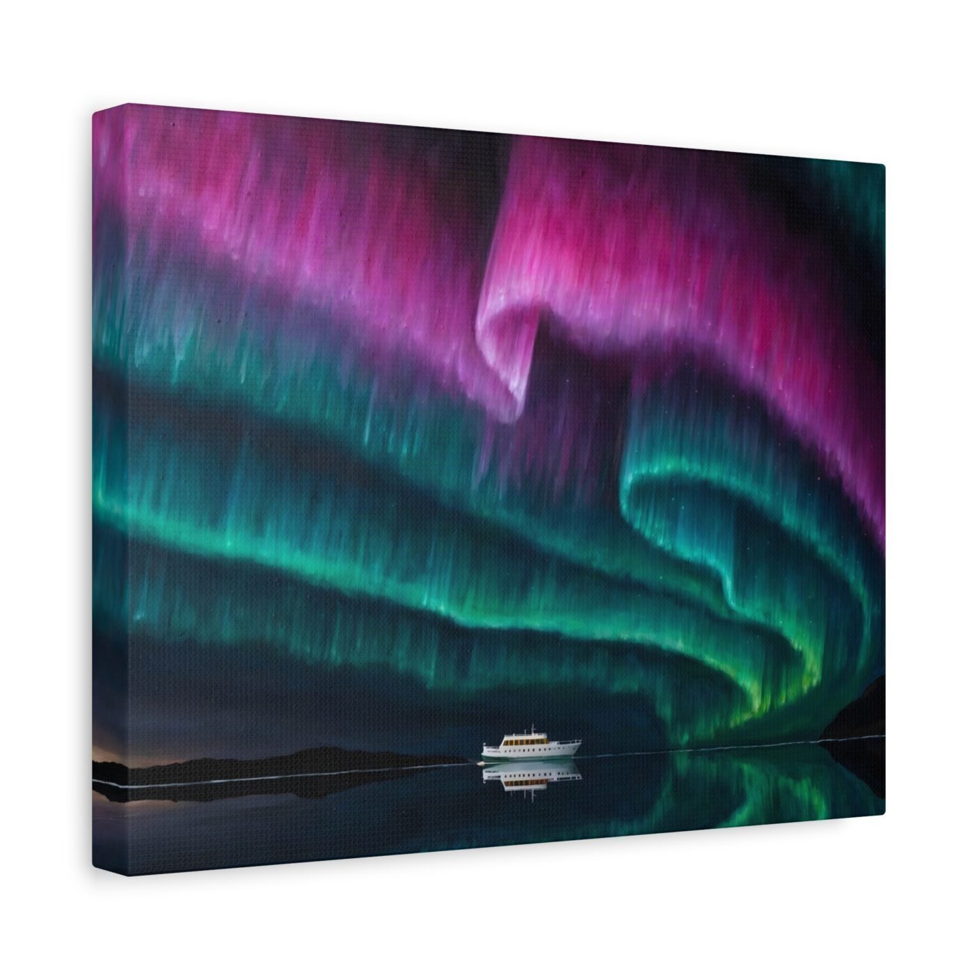Passage Before Dawn: where aurora painting became a practice by Sofia Larsson, shown in a room