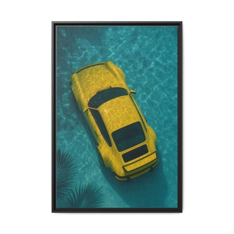 Cars framed canvas wall art