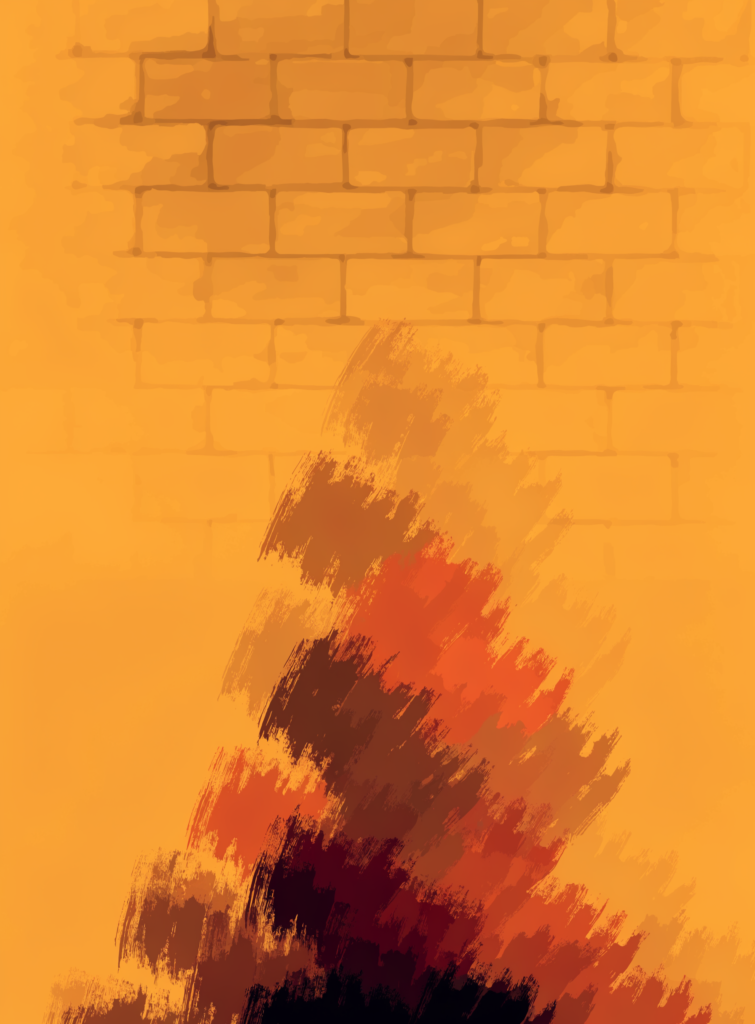 Tile Rising Ochre by Naomi Brooks