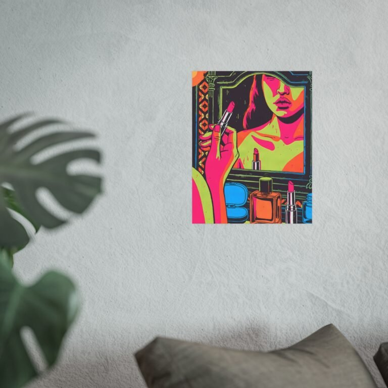 Mirror Lit Neon – Luna Vasquez | Fine Art Print