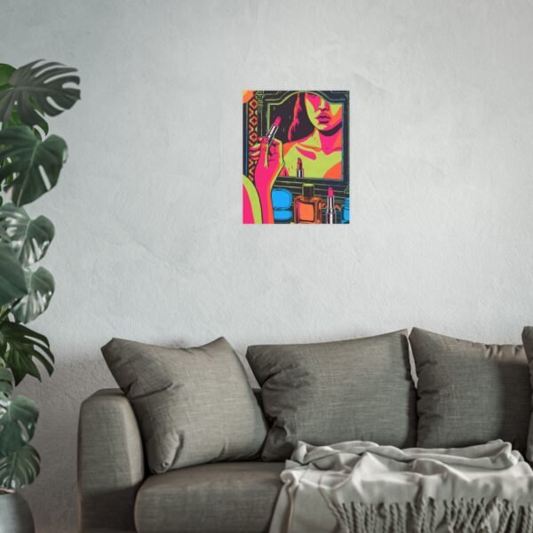 Mirror Lit Neon – Luna Vasquez | Fine Art Print