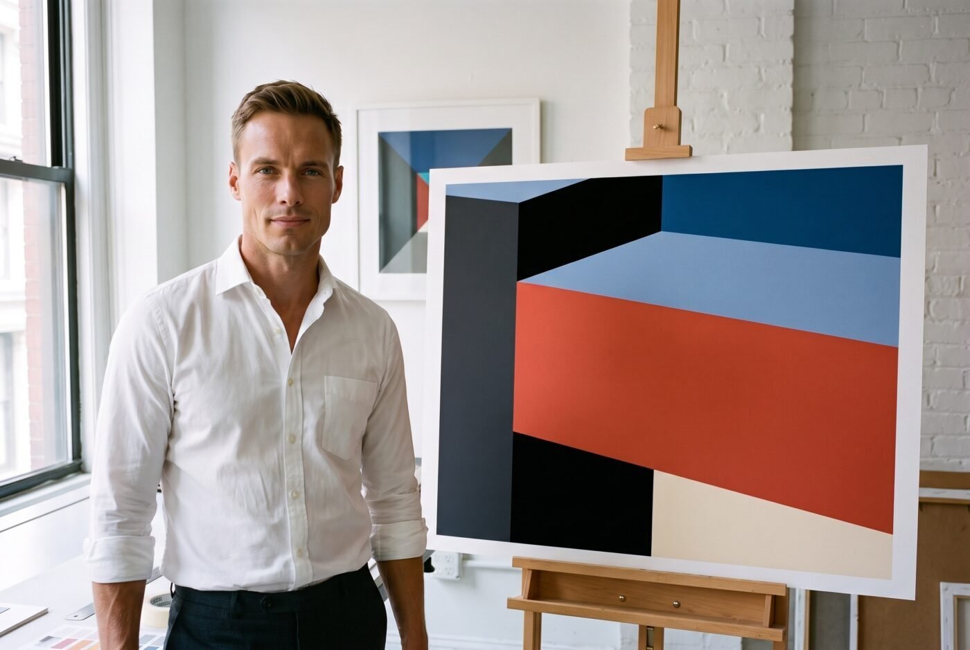 Alex Ward with Projecting Over Nothing in the studio