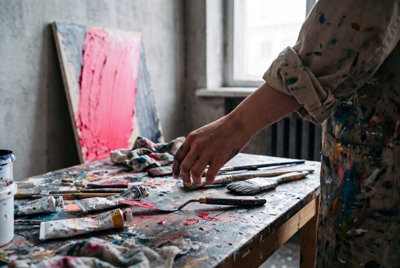 Anya Volkov at work on Hunger Uncontained