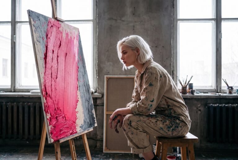 Anya Volkov with Hunger Uncontained in the studio
