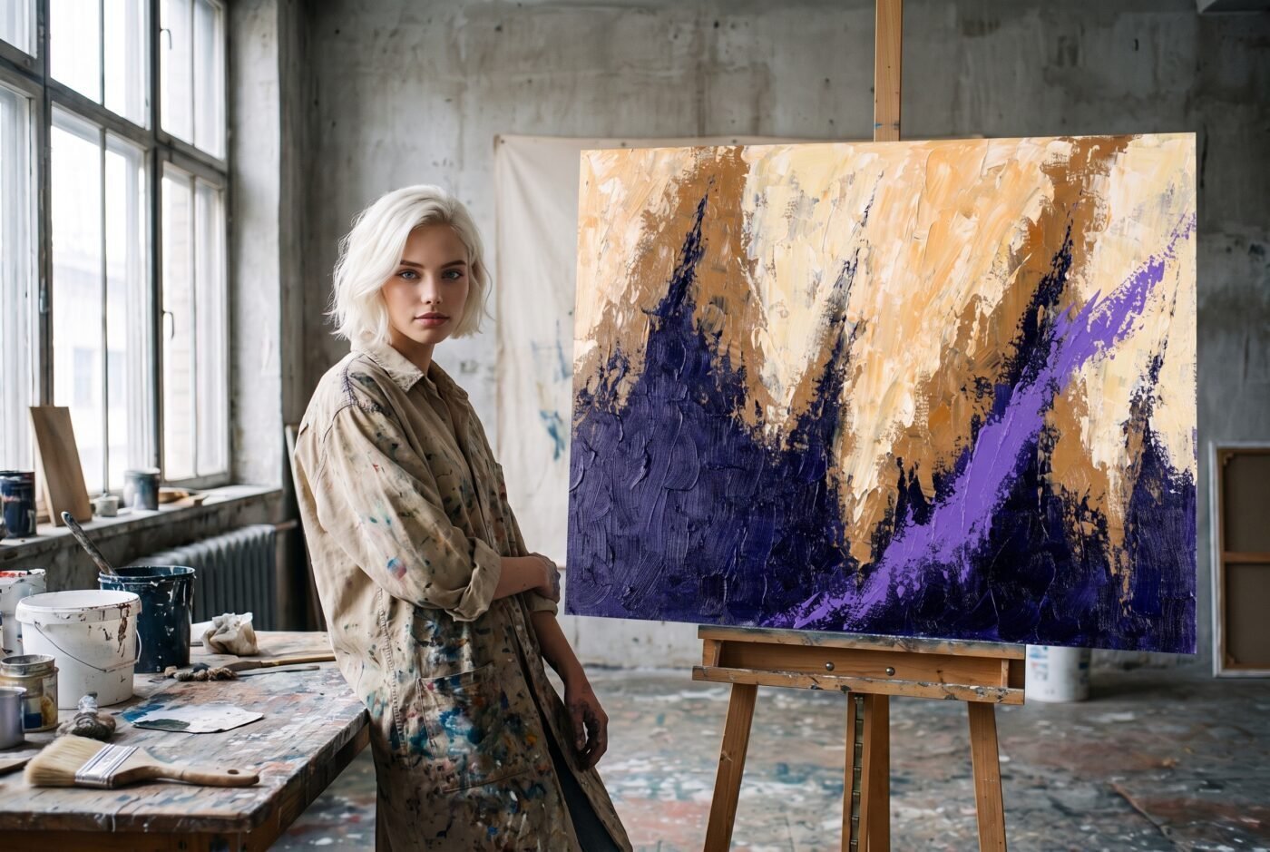 Anya Volkov with Breaking Through Dense in the studio