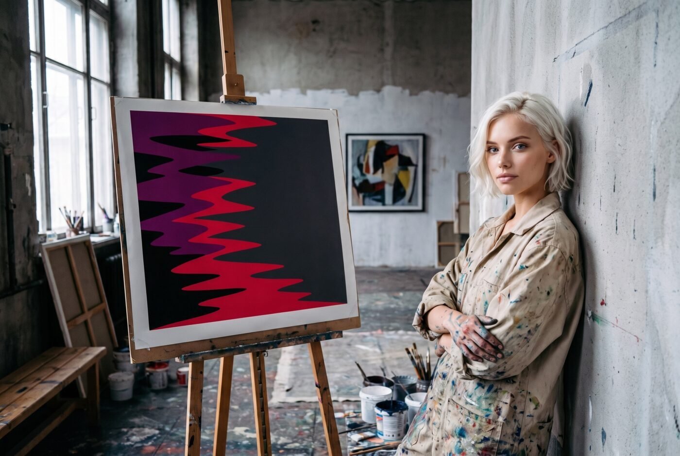 Anya Volkov with Cascade Leans Left in the studio