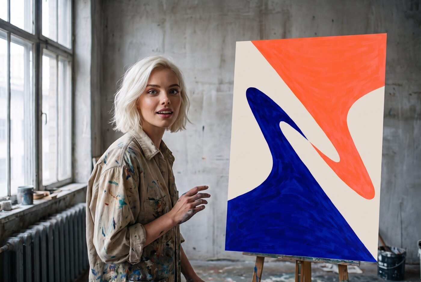 Anya Volkov with Almost Touching Once in the studio