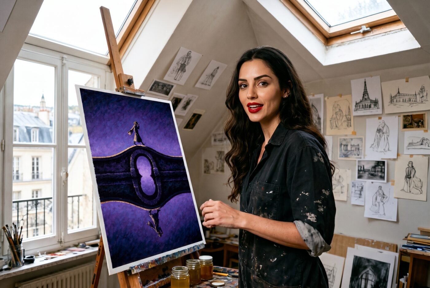 Carmen Delacroix with The Lock Underneath in the studio