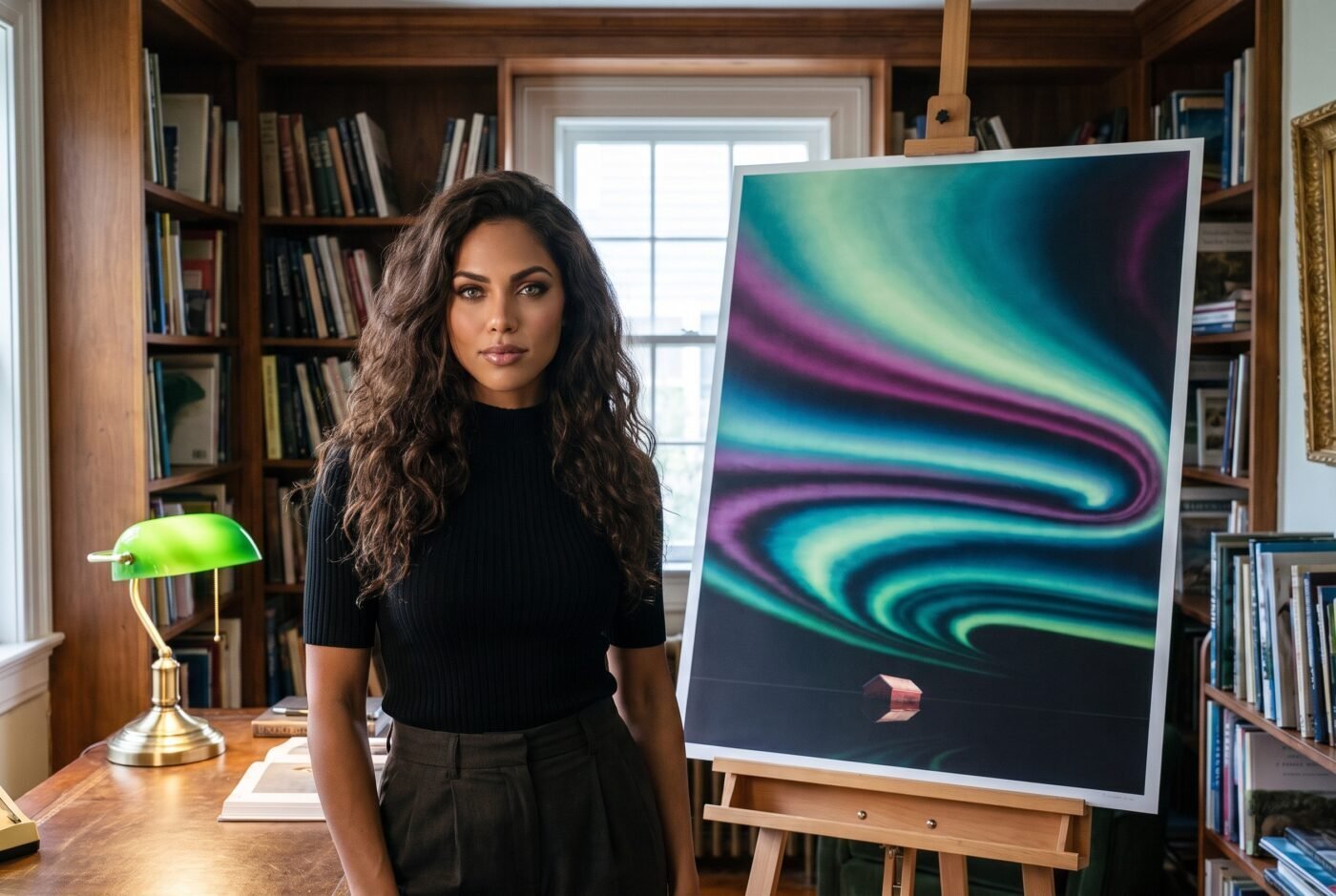 Charlotte with Vermillion Against Verdict in the studio