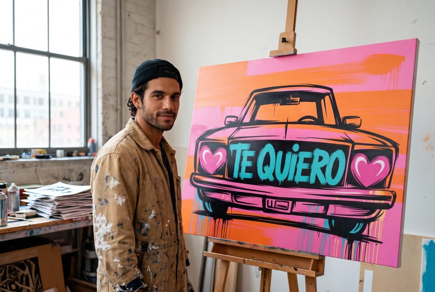 Chris Vega with Enamored Chrome in the studio