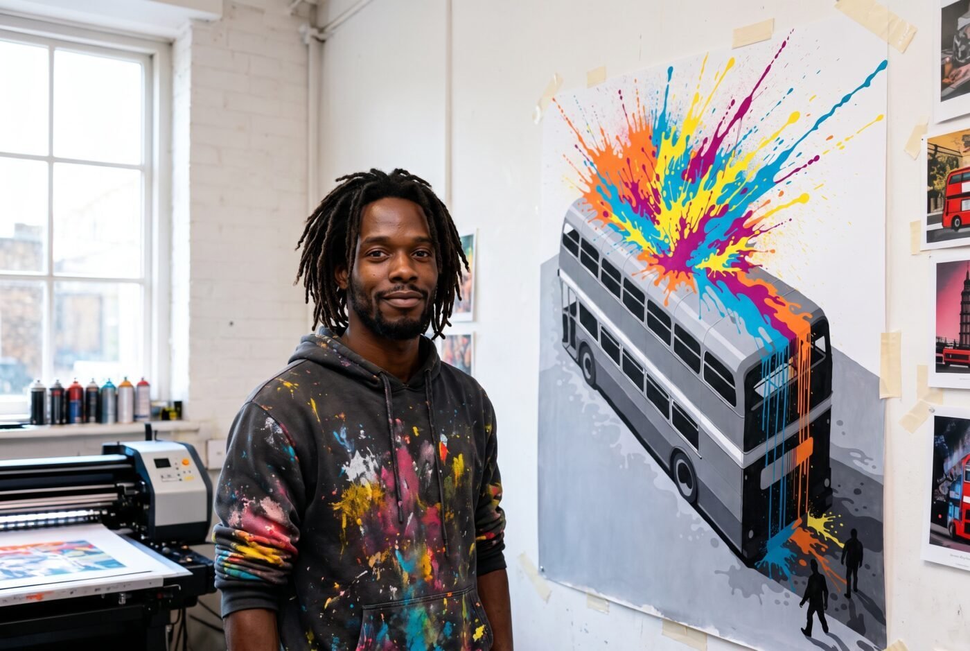 Kai Reynolds with Leaving the Route in the studio