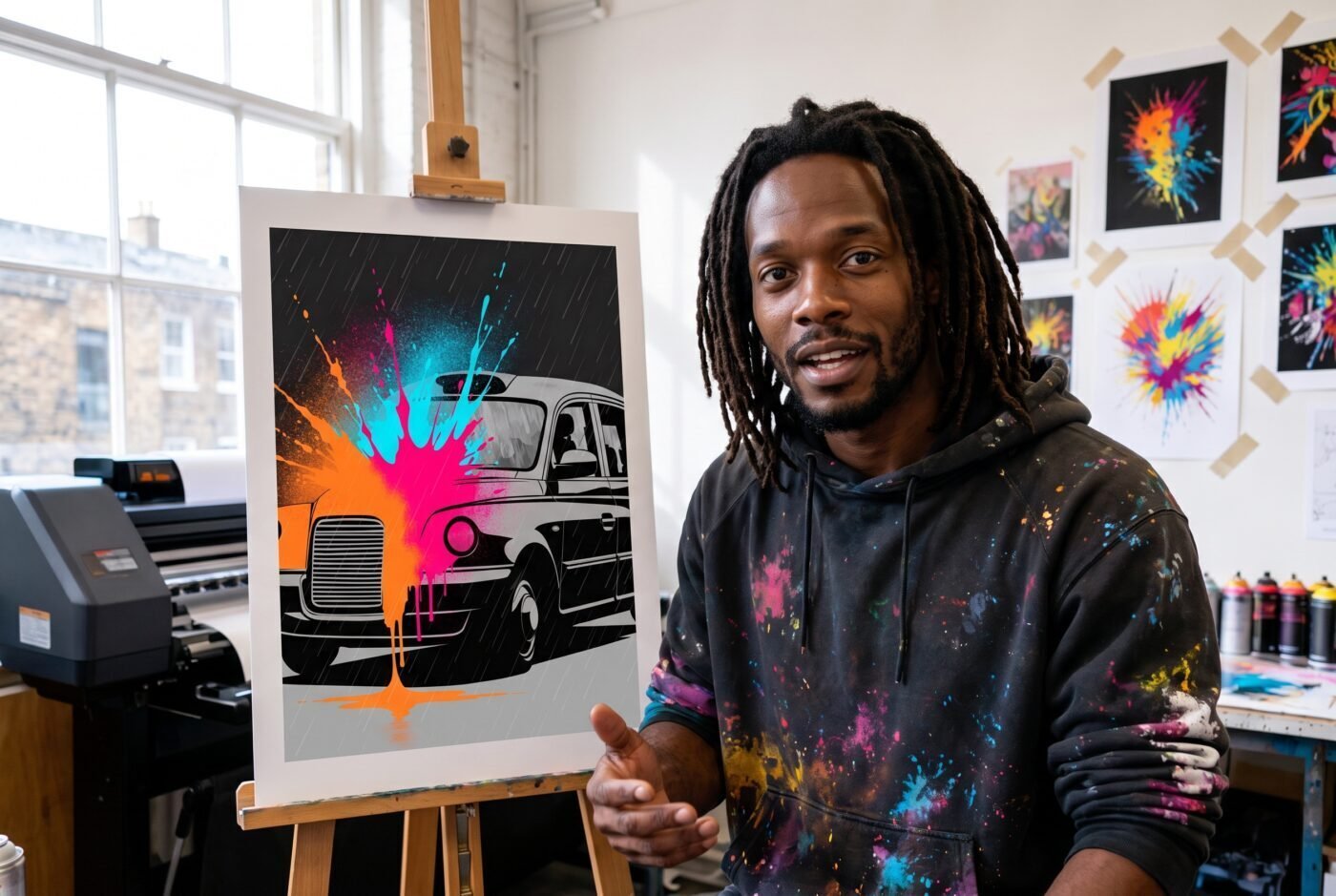 Kai Reynolds with Lamp Splitting Rain in the studio