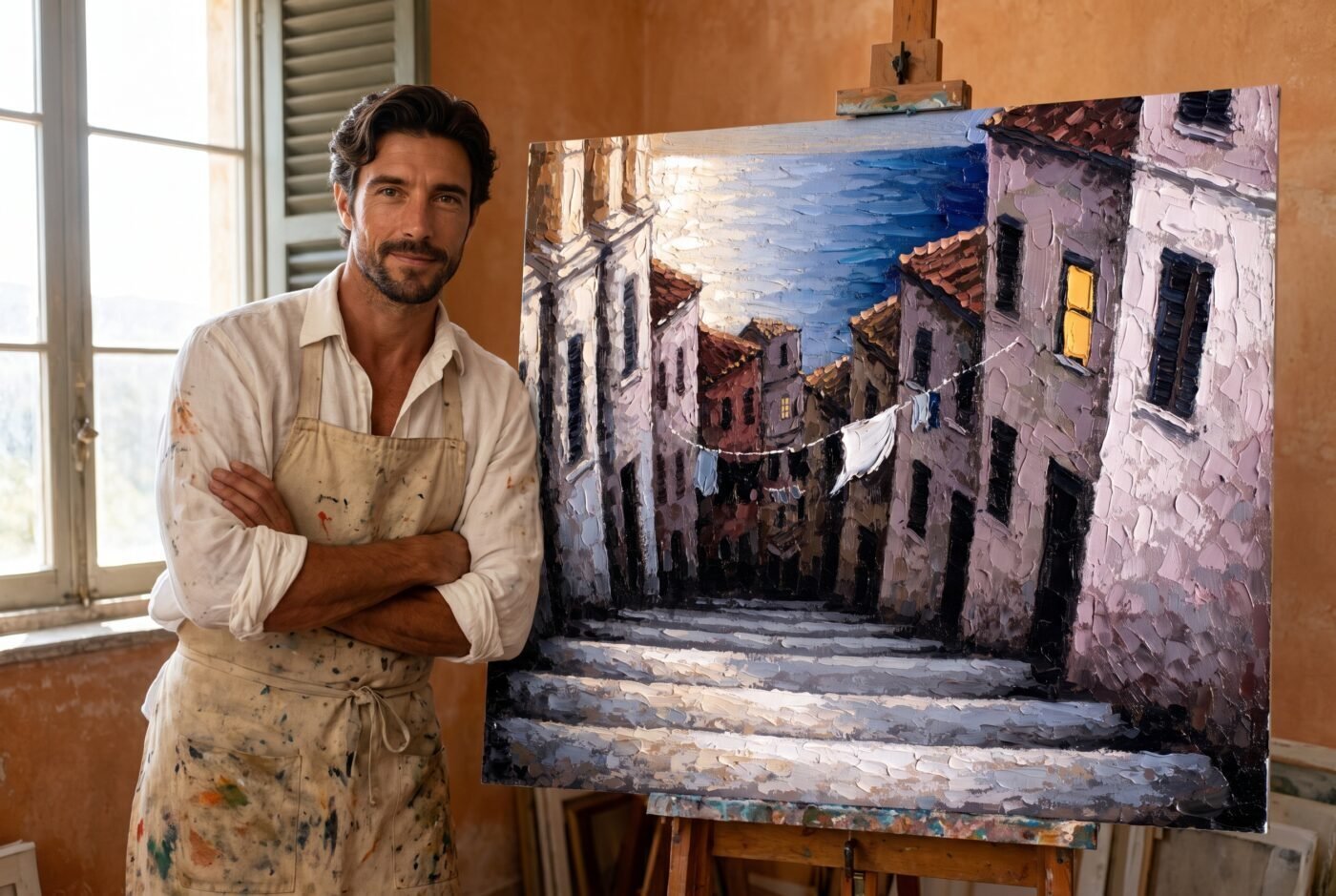 Marco Bellini with Steps Cooling Down in the studio