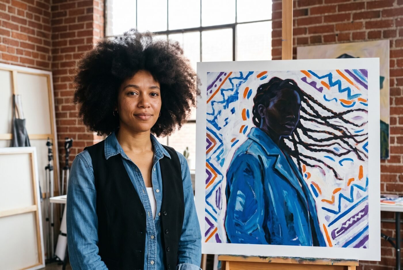 Naomi Brooks with Wind Pulling Everything East in the studio