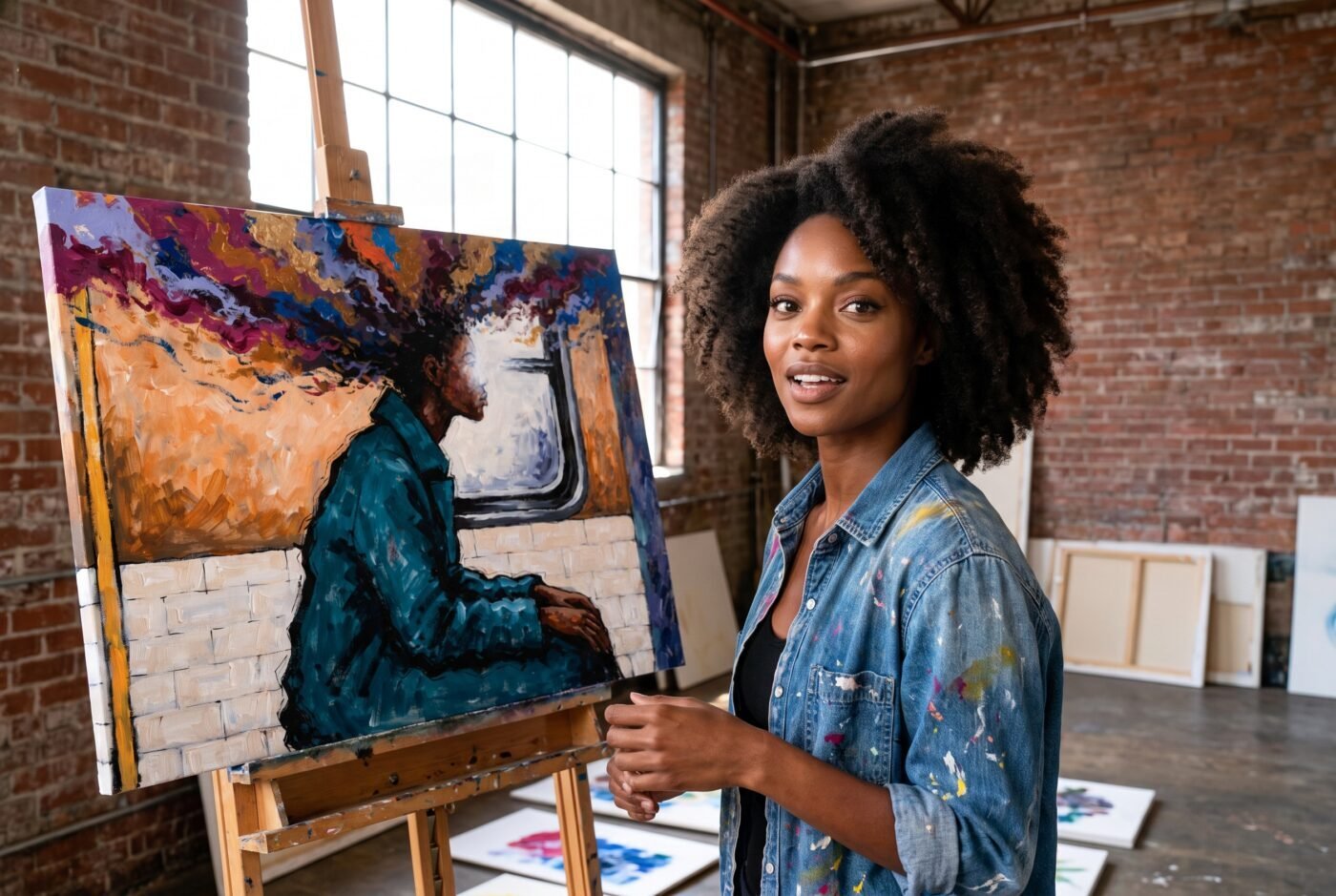 Naomi Brooks with Rush Hour Reverie in the studio