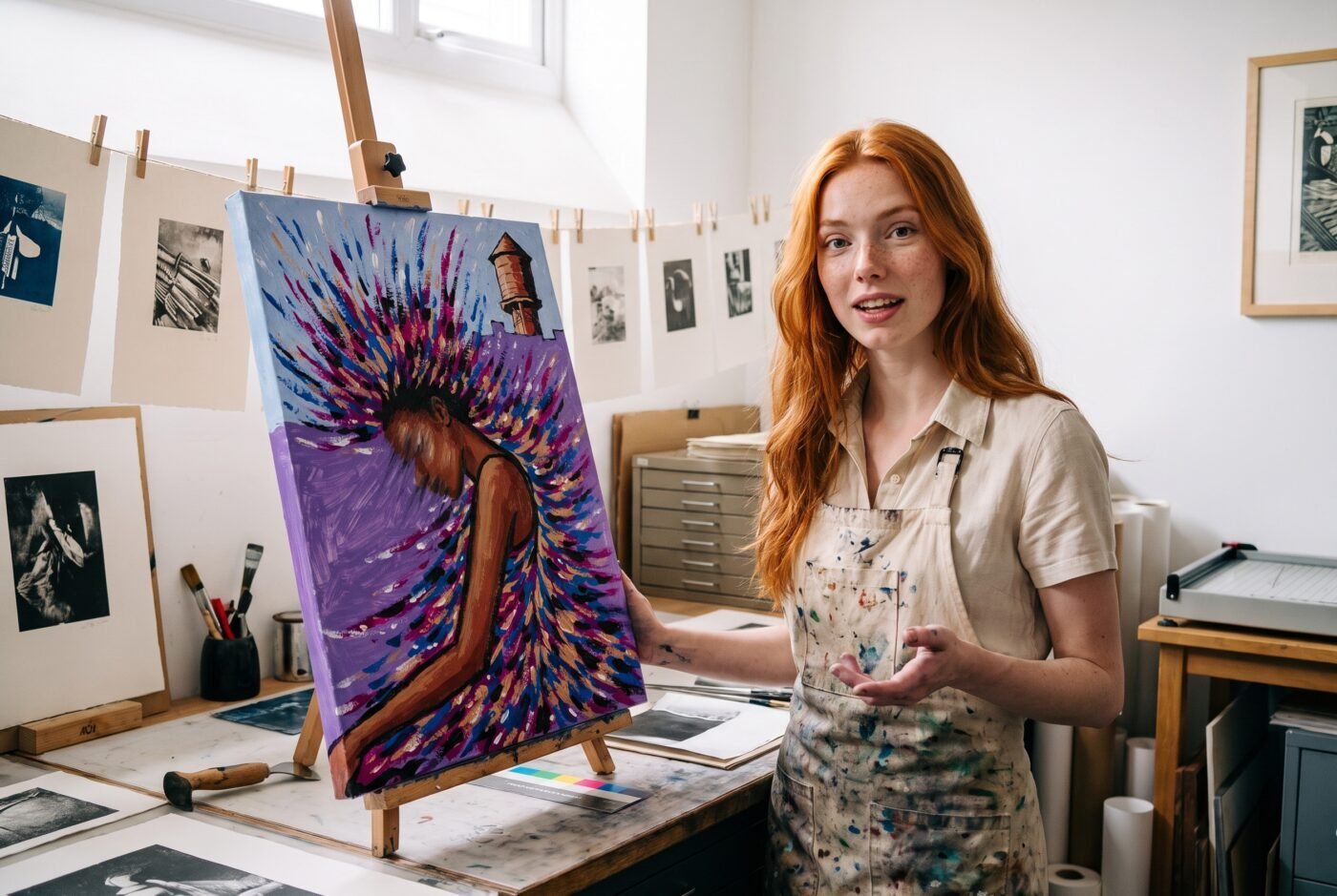 Ruby with Spin Toward Magenta in the studio