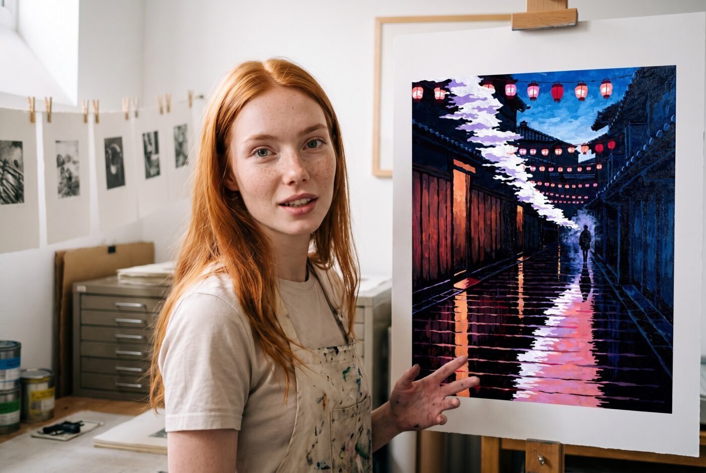 Ruby with Corner Held in Steam in the studio
