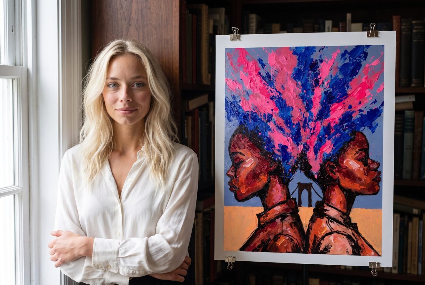 Valentina with Becoming One Colour in the studio