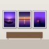 Violet Hours, Set of 3 – Carmen Delacroix | Digital Download Three framed pieces by Carmen Delacroix hung side by side: Violet Hours, Set of 3 - Carmen Delacroix | Digital Download