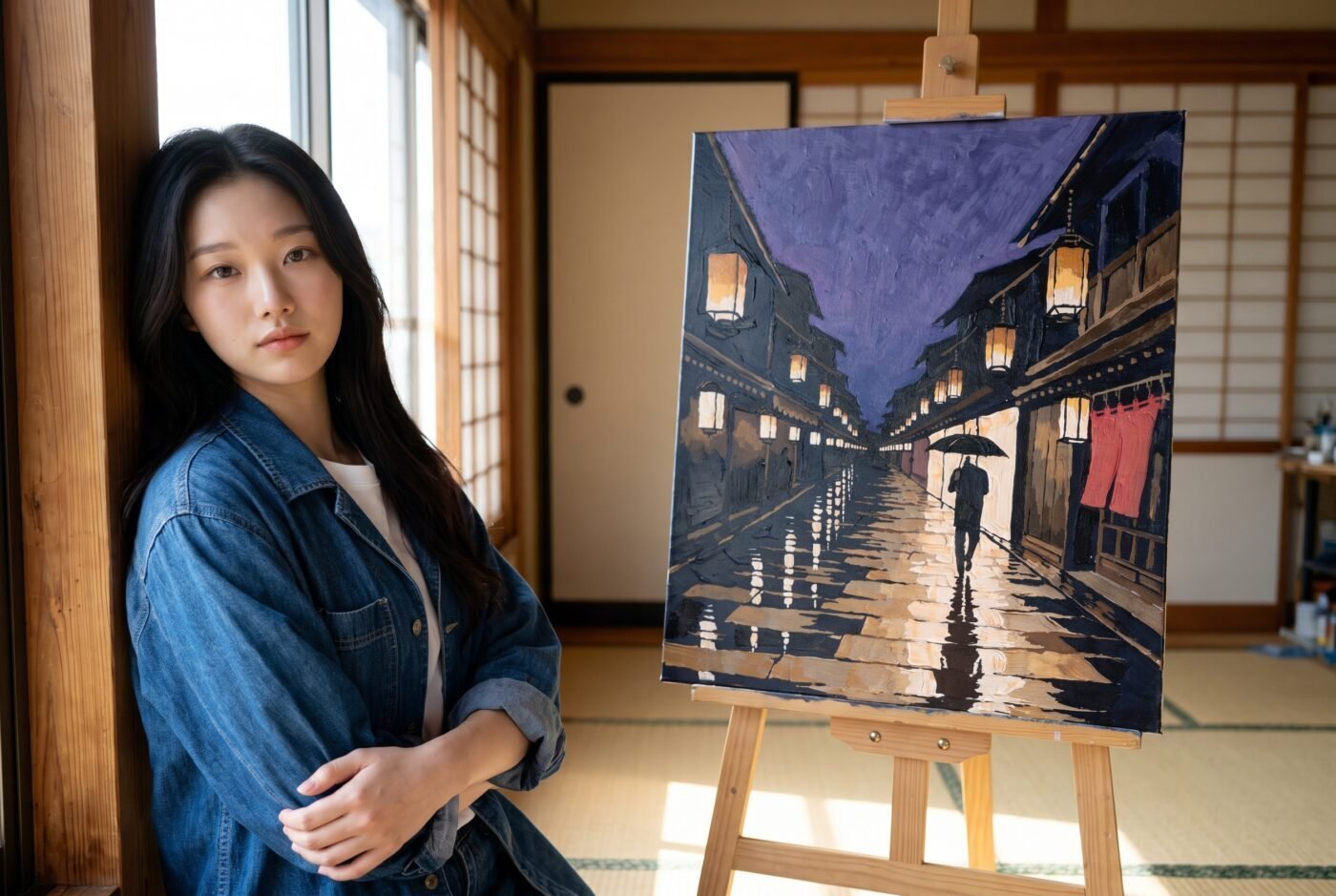 Yuki Tanaka with Closing Without Witness in the studio