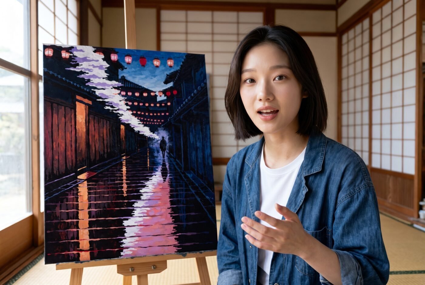 Yuki Tanaka with Corner Held in Steam in the studio