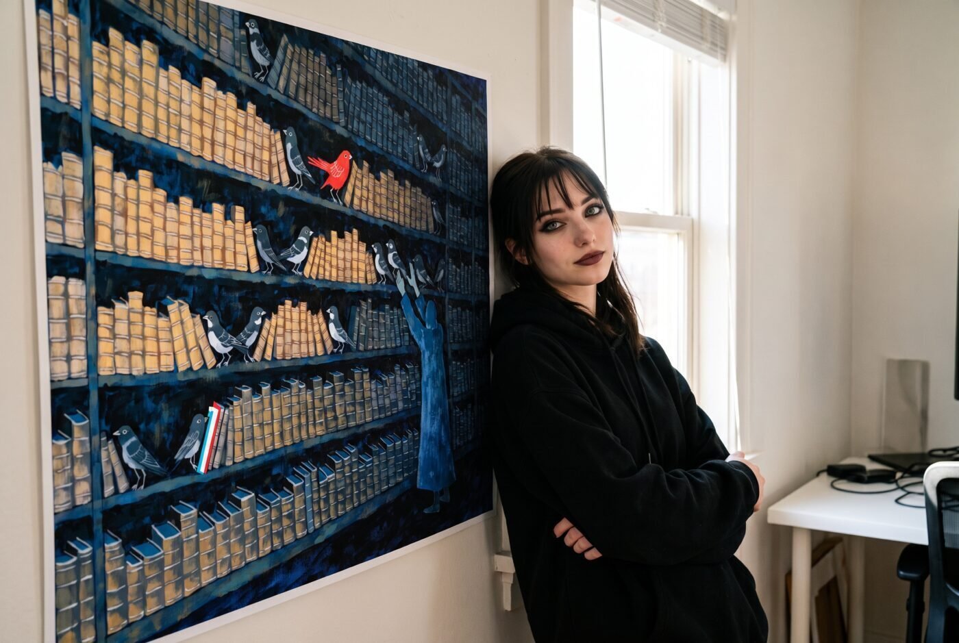 Zara Moon with Nesting the Alphabet in the studio