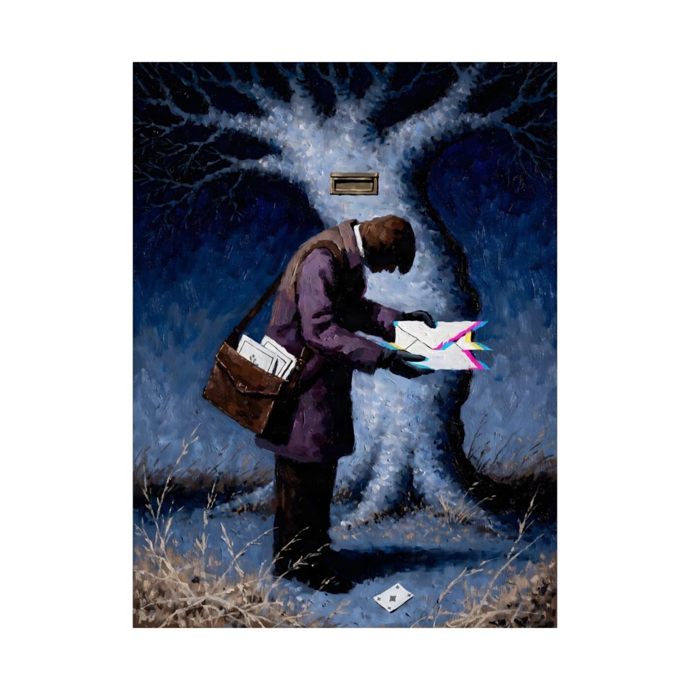 Delivering to Roots: The Envelope Glitches on Purpose by Zara Moon, shown in a room