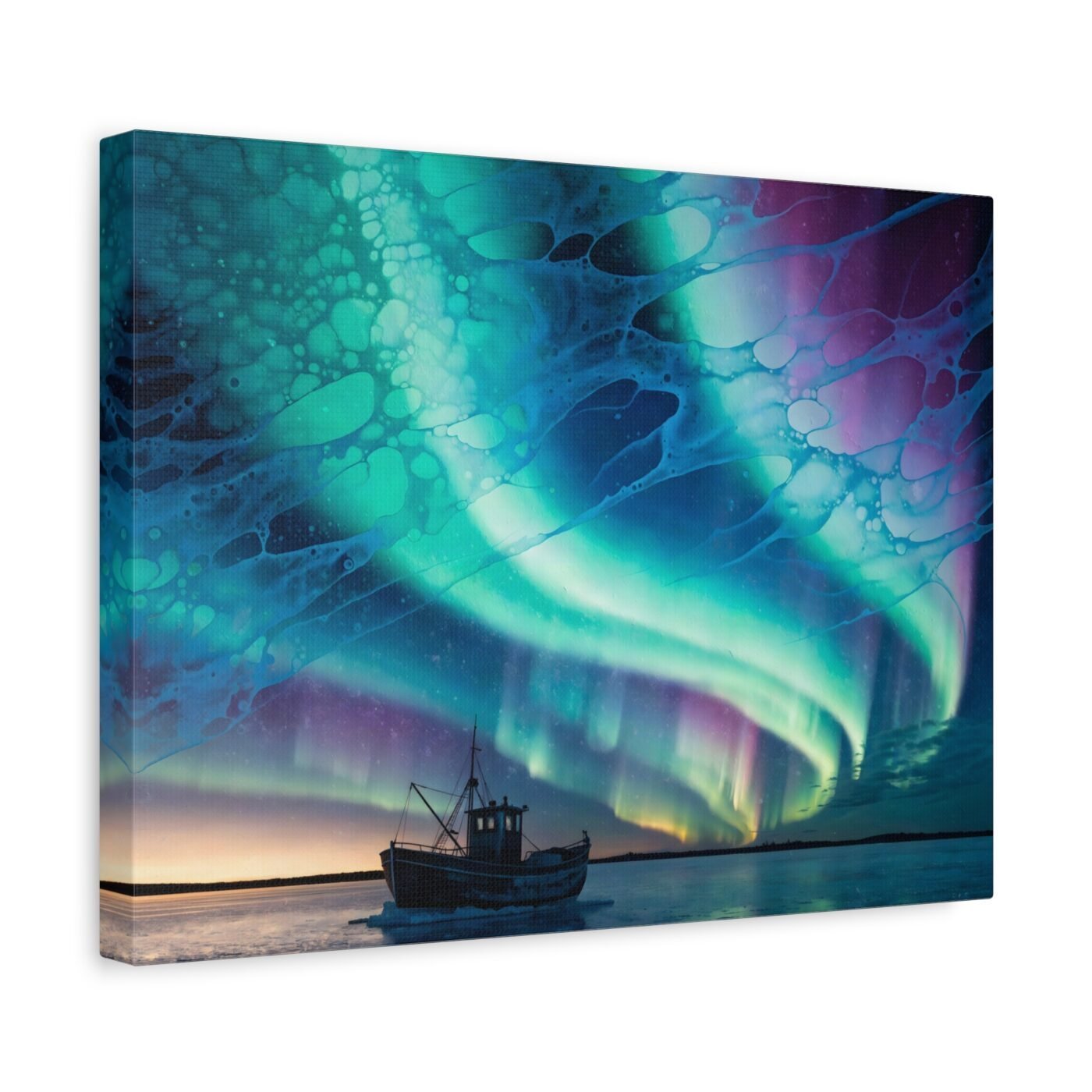 Hull Resting Frozen: When the Harbour Itself is the Light by Sofia Larsson, shown in a room