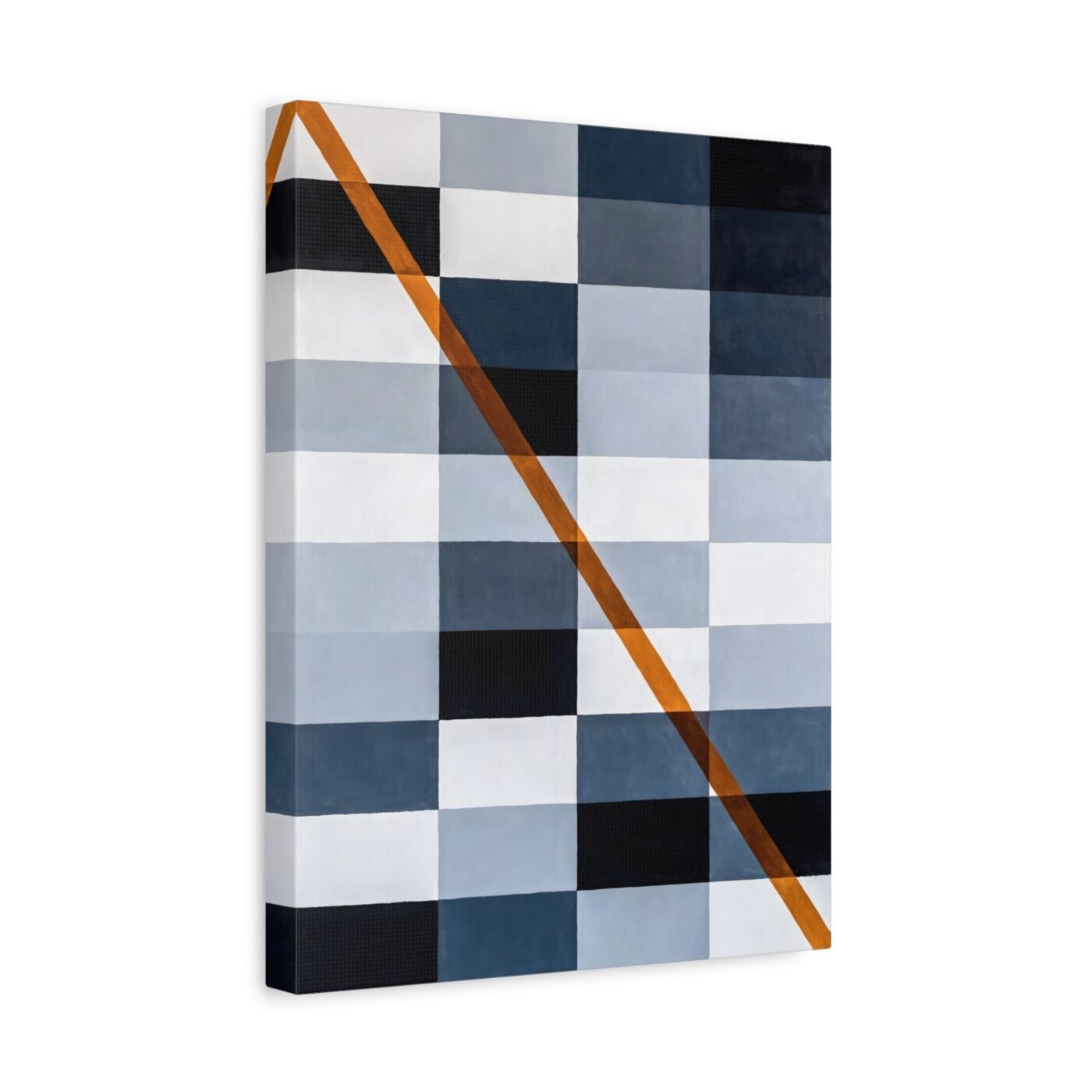 Amber Crossing Grid: The Line That Breaks the Rule by Alex Ward, shown in a room