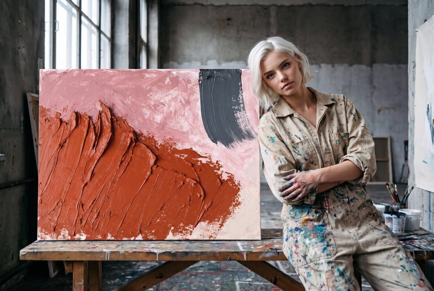 Anya Volkov with Done Without Deciding in the studio