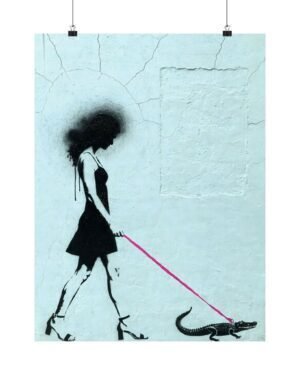 Leash Pulling Fuchsia – Luna Vasquez | Fine Art Print