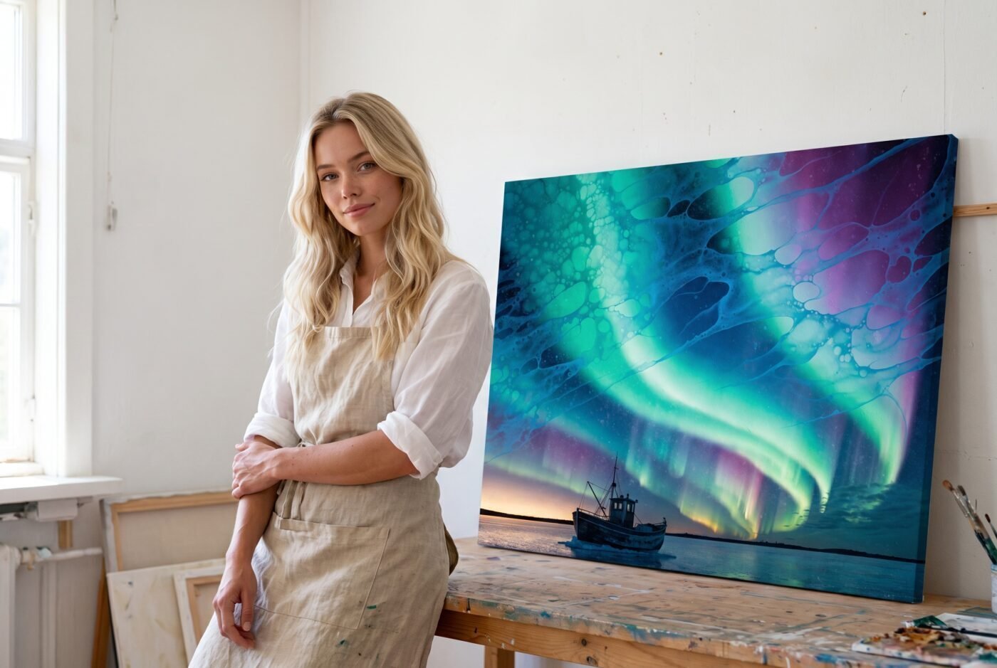 Sofia Larsson with Hull Resting Frozen in the studio