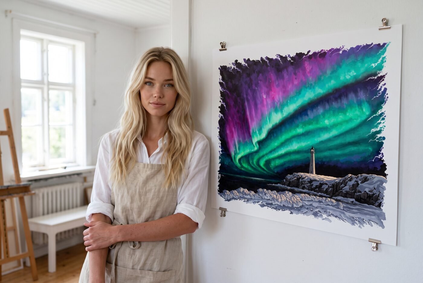 Sofia Larsson with Tower Watching Solstice in the studio