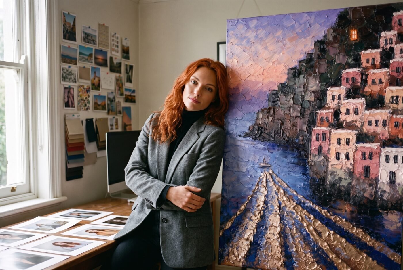 Sophie with Wake Turning Gold in the studio